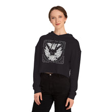 Load image into Gallery viewer, Evening Joy - Floral Moth Cropped Hooded Sweatshirt