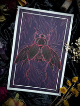 Load image into Gallery viewer, Love Beetle - Dung Beetle Art Print