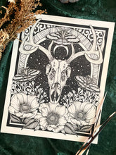 Load image into Gallery viewer, The King - Floral Deer Skull Art Print
