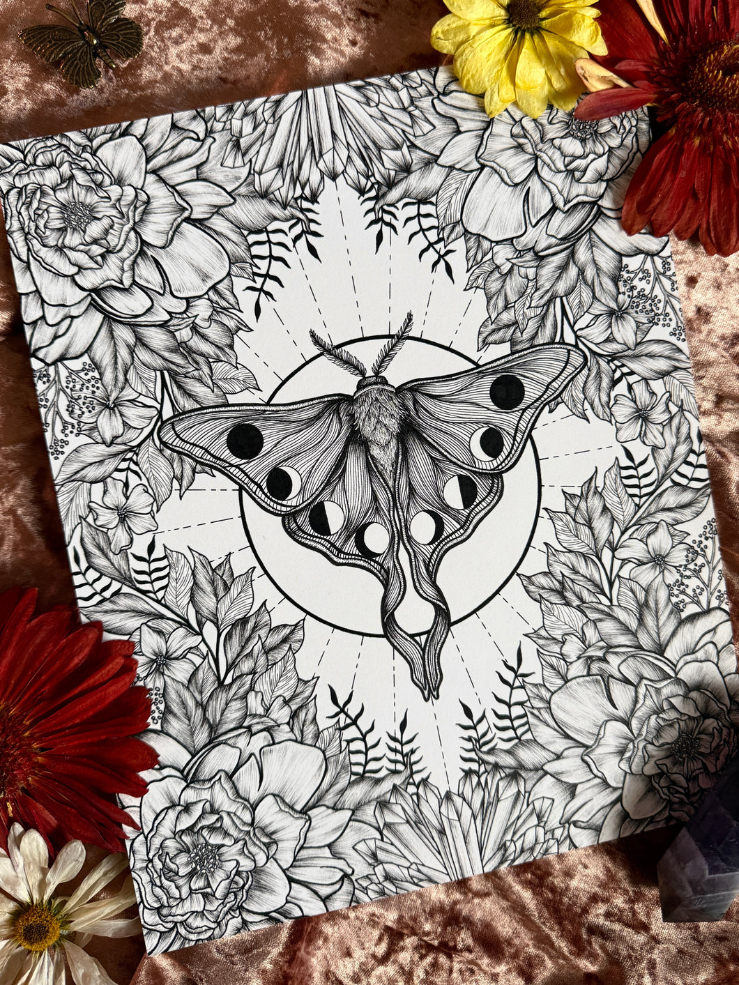 Floral Luna Moth