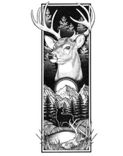 Load image into Gallery viewer, Deer Forest Art Print

