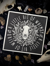 Load image into Gallery viewer, Whimsical &amp; Weird - Floral Raccoon Skull &amp; Moth Art Print
