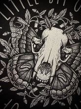 Load image into Gallery viewer, Whimsical &amp; Weird - Floral Raccoon Skull &amp; Moth Art Print
