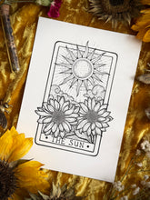 Load image into Gallery viewer, The Sun Tarot Card Art Print
