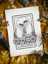 Load image into Gallery viewer, The Lovers Tarot Card Art Print
