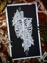 Load image into Gallery viewer, Ribcage - Floral Ribcage Art Print
