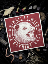 Load image into Gallery viewer, Whimsy and Rage - Floral Screaming Opossum Art Print
