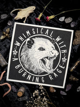 Load image into Gallery viewer, Whimsy and Rage - Floral Screaming Opossum Art Print
