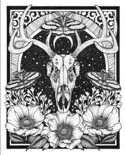 Load image into Gallery viewer, The King - Floral Deer Skull Art Print
