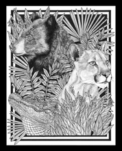 Load image into Gallery viewer, The Florida Squad - Florida Panther, Black Bear, &amp; Alligator Art Print
