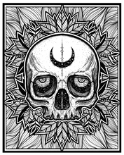 Load image into Gallery viewer, Send Help - Tired Skull Art Print
