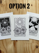 Load image into Gallery viewer, The sun tarot card and the moon tarot Card and the star tarot Card 
