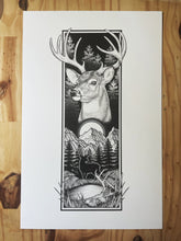Load image into Gallery viewer, Deer Forest Art Print
